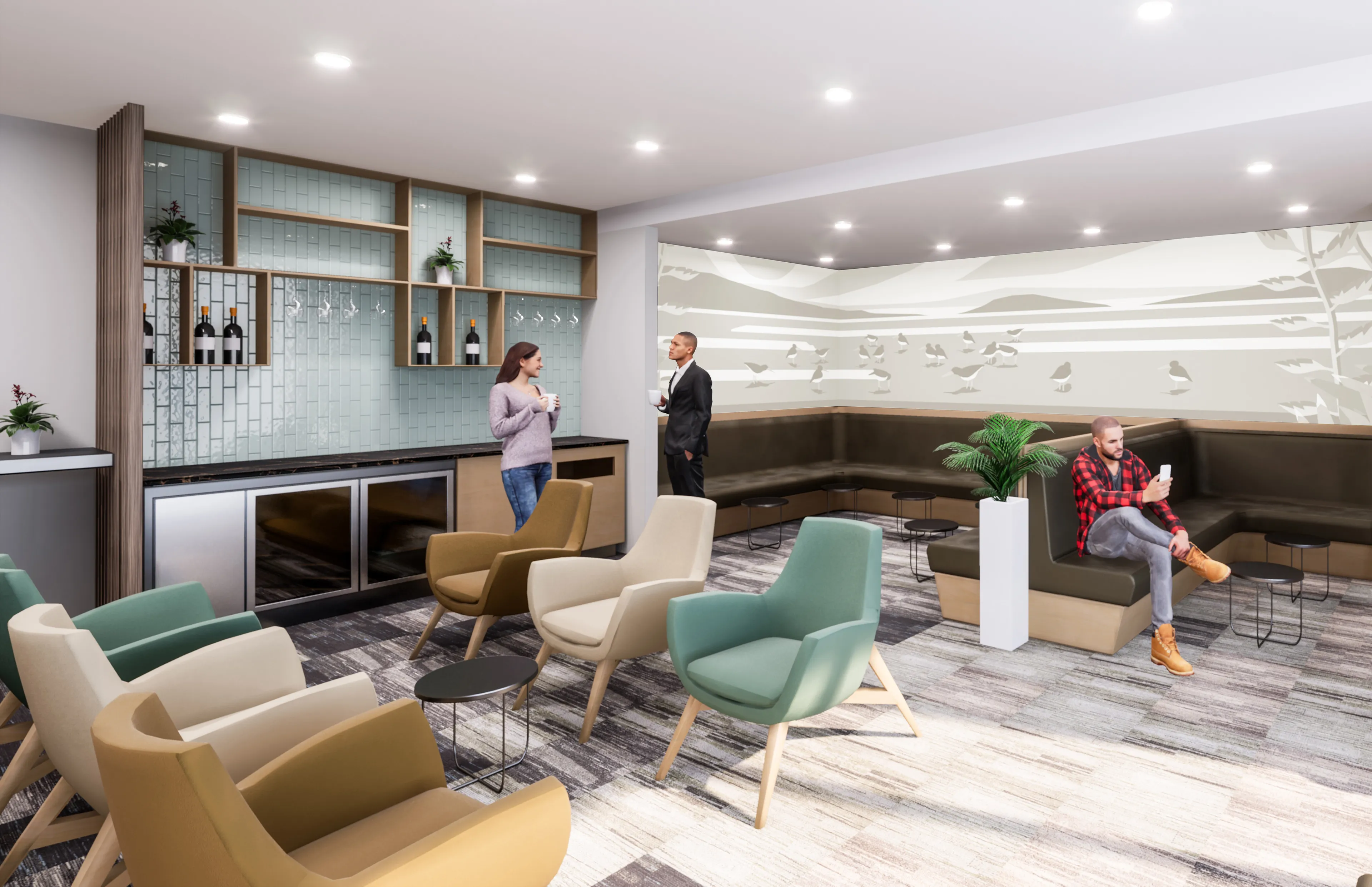 Strata Lounge, acoustic wall art